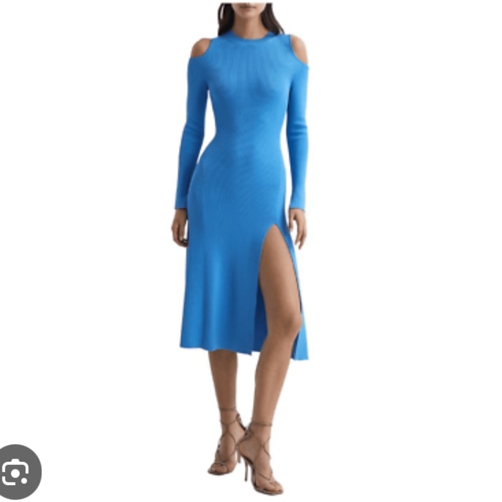 REIIS Jean Cold shoulder knitted dress
